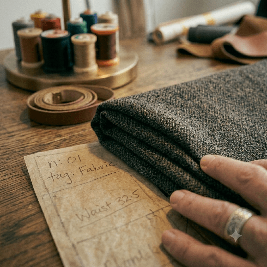 Tailor storefront fabric